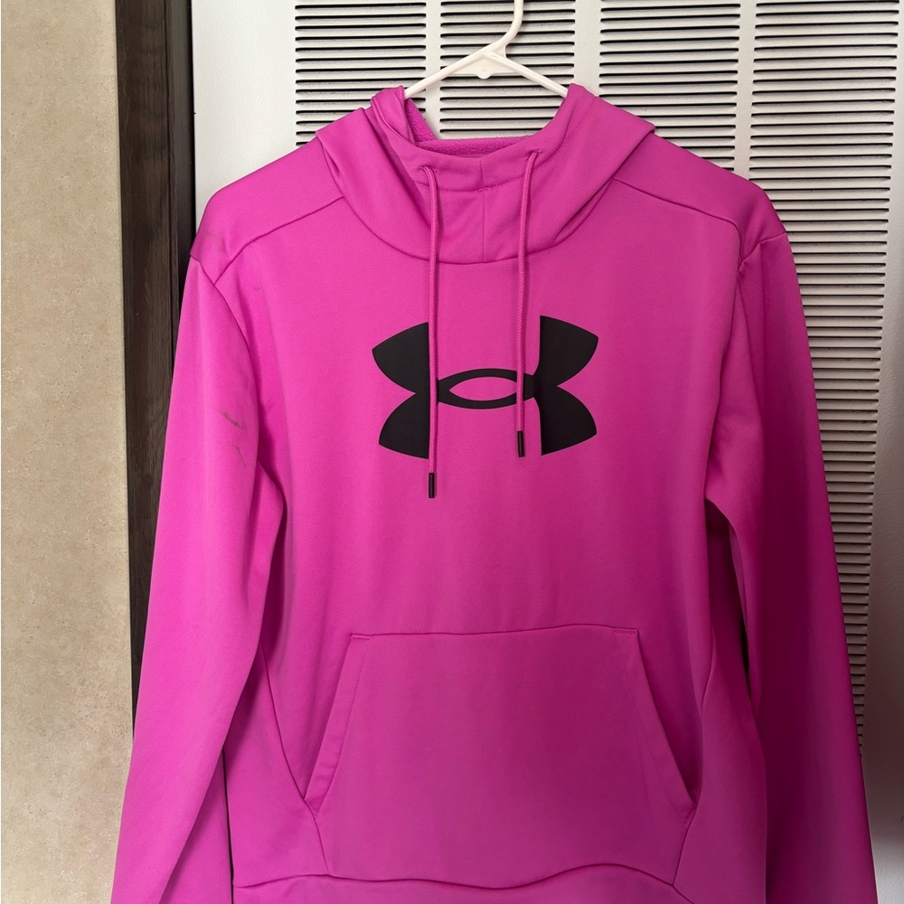 Under Armour Pink Hoodie with Black Logo